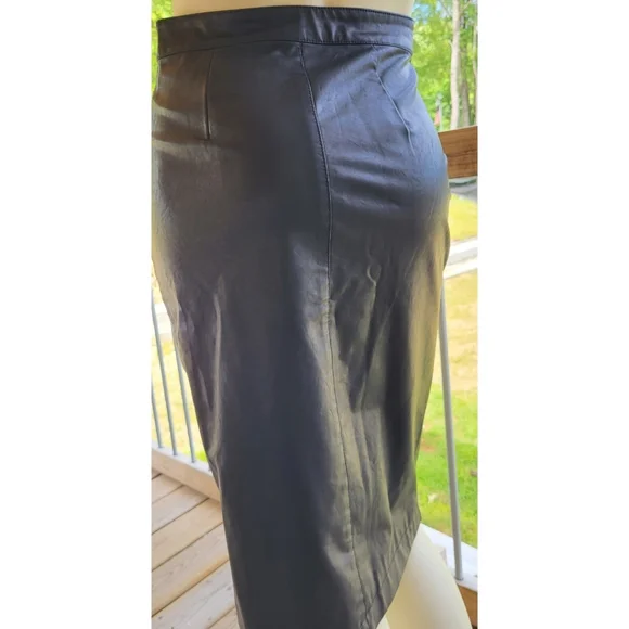 Forever 21 Faux Leather Pencil Skirt, Black, S - Picture 12 of 14